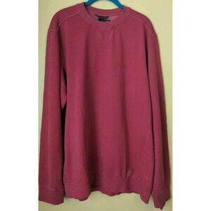 Eddie Bauer Mens Camp Fleece Crew Neck Pullover Sweatshirt Sz TL RoyalRed Tall